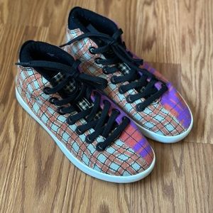 Womens Allbirds Wool Piper Mid in Tartan High Tops